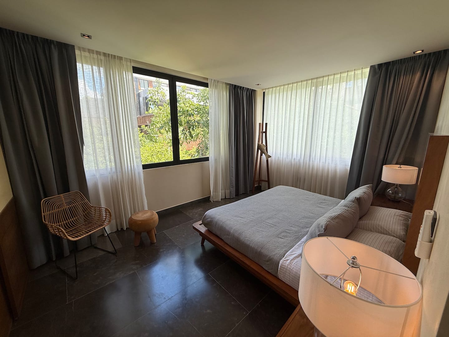 Bright king bedroom at Veranda Tulum